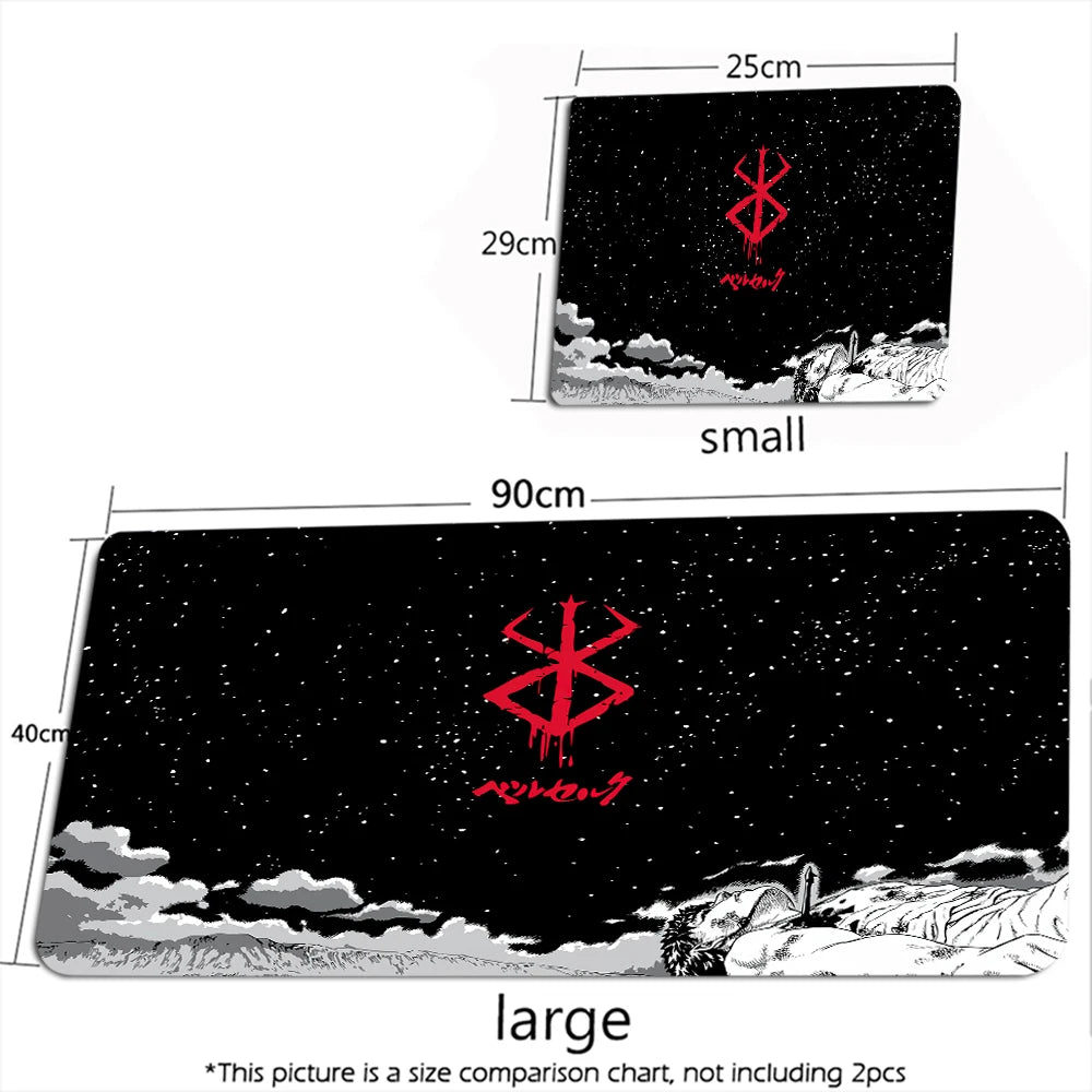 Guts Sword in Berserk Mouse Mat XXL Computer Accessories Large Keyboard Laptop Table Pad The New Product Gamer Gaming Mousepad