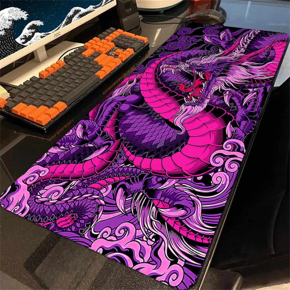 Mouse Pads Black White Dragon Table Mats Computer Mousepad Company Big Deskmat 100x50cm Large Gamer Mousepads Gaming Mouse Mat