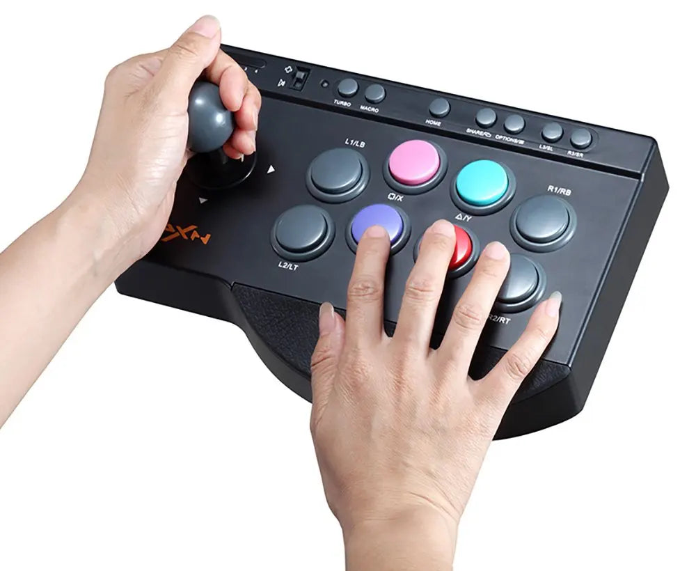 PXN 0082 Wired Game Joystick Arcade Console Street Fighter Controller Gaming Joystick for USB PS3/PS4/Switch/PC/Android TV /XBOX