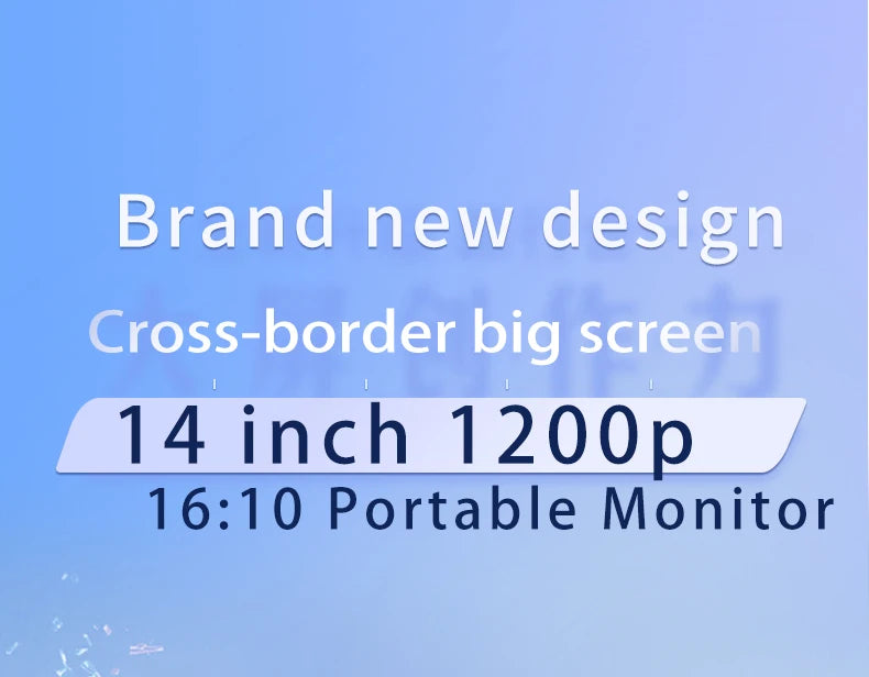 VCHANCE 14 Inch FHD Portable Monitor Metal Frame 1920*1200p 16:10 100%sRGB HDR Travelling Display for PC Xbox Switch ps5 Macbook