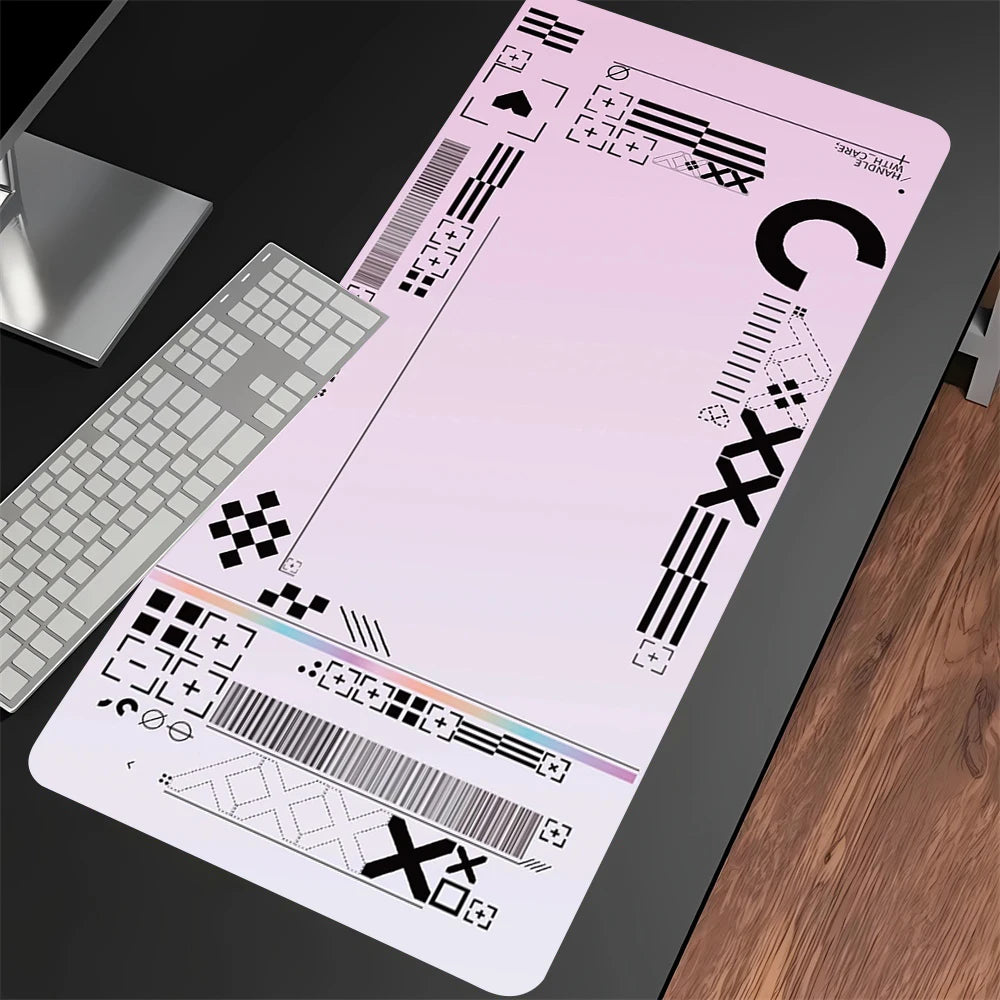 White Mouse Pads Printstream Gaming Mousepads Large Mousepad Gamer Rubber Mat Rubber Deskpad Company Long Desk Mats XXL For Csgo
