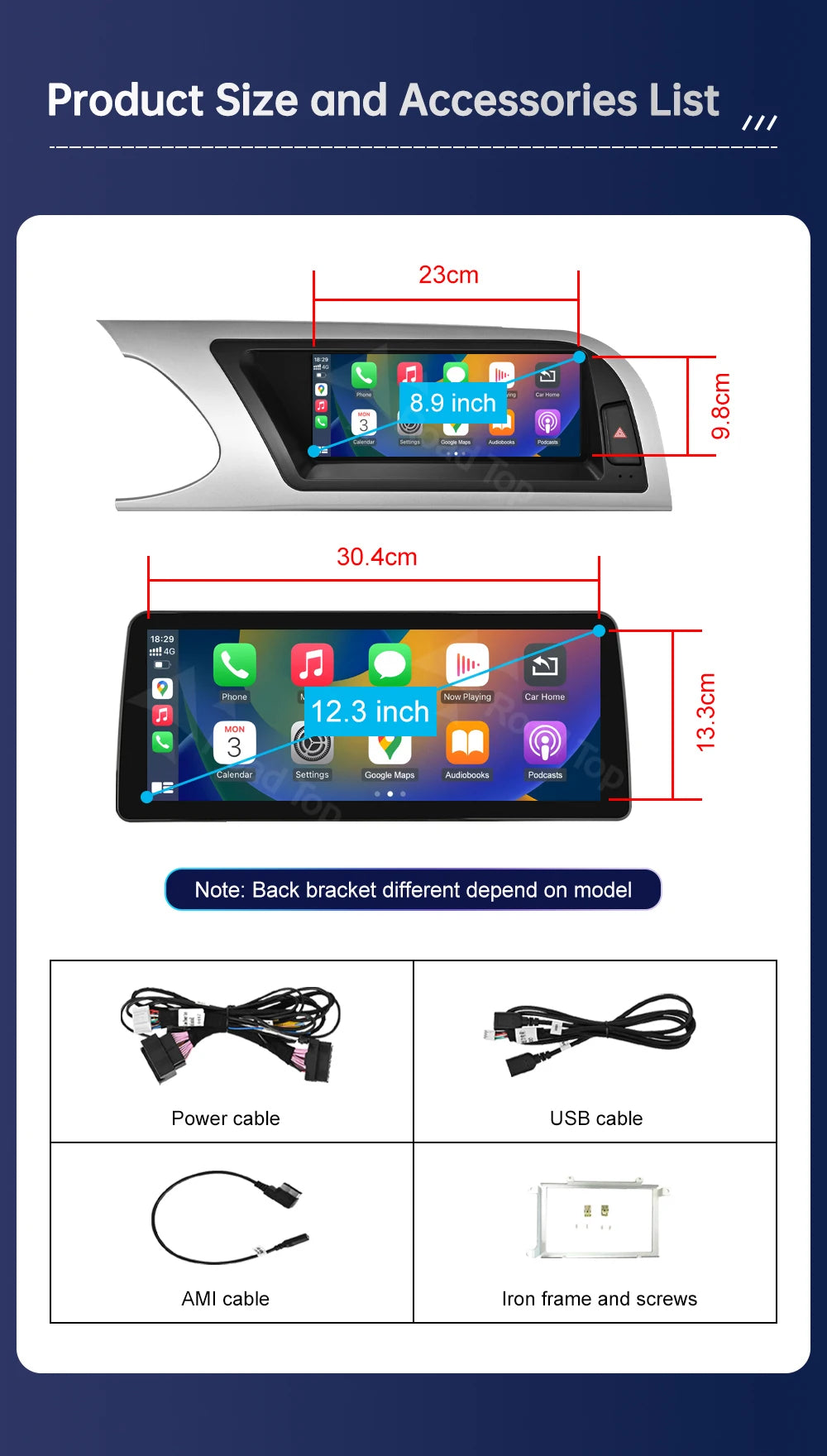 Road Top Radio Multimedia Linux Touch Screen For Audi A5 2008-2016 Wireless CarPlay Android Auto Airplay Car Player Function