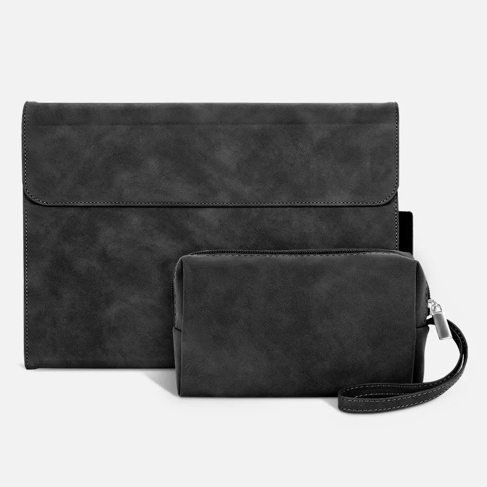 Business Cover for Microsoft Surface Pro 11/10/9 Portfolio Case 13inch Multiple Angle Stand Tpu Shell Compatible with Keyboard