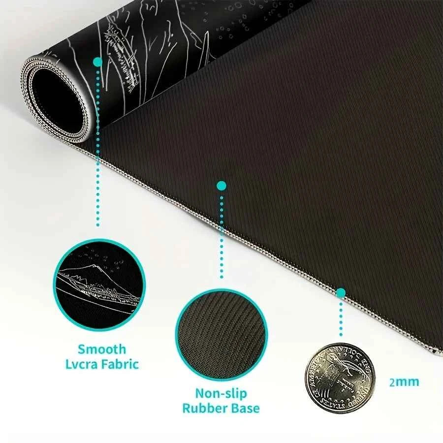 1PC Large Mouse Pads For Desk, Gaming Mouse Pad, Mouse Pad with Stitched Edges and Non-Slip Rubber Base, Extended Mouse Pad