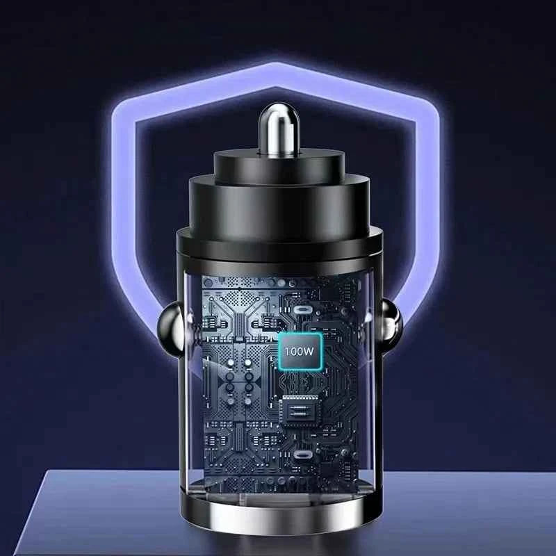 100W USB Car Charger Lighter Fast Charging USB Type C Car Phone Charger Adapter for iPhone Xiaomi Samsung Quick Charge 3.0 QC3.0