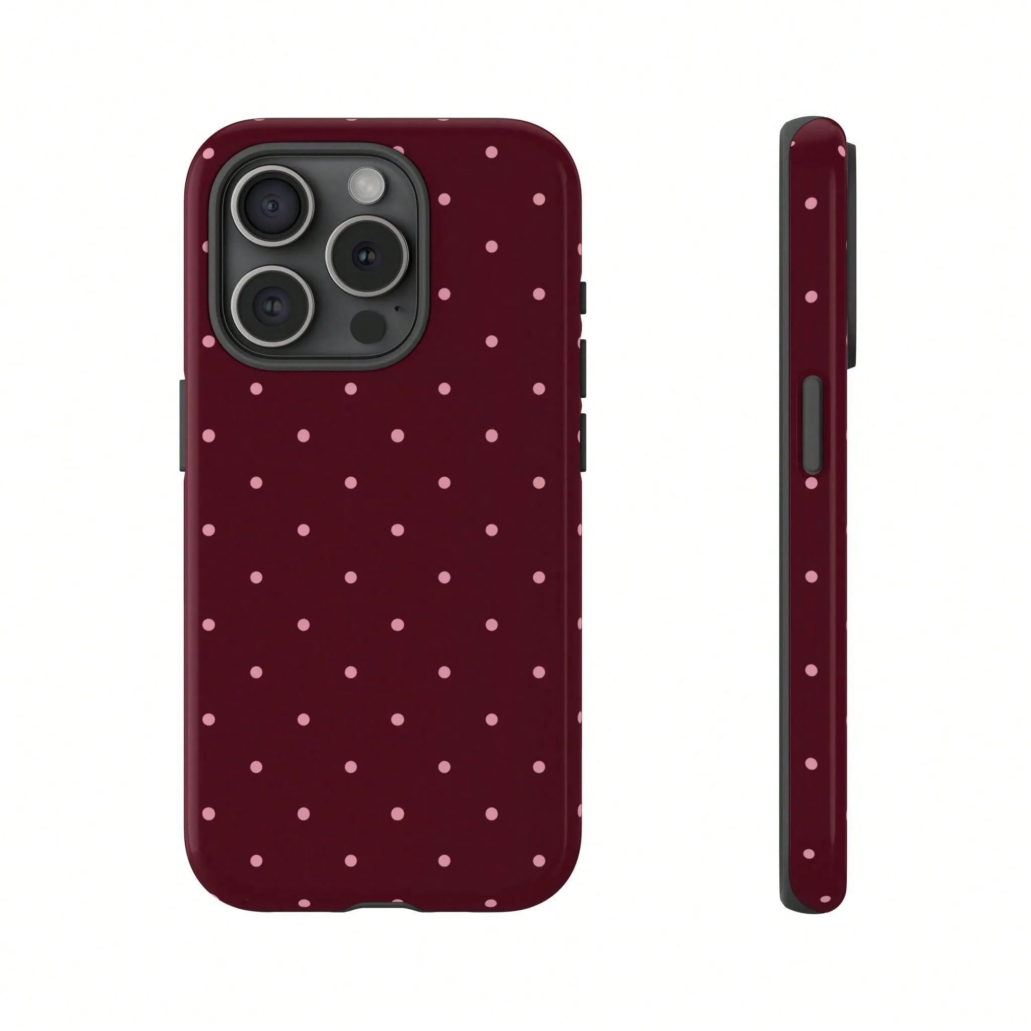 Brown & Blue Polka Dot Phone Case, Compatible With IPhone 17/16/15/14/13/12/11 Pro Max