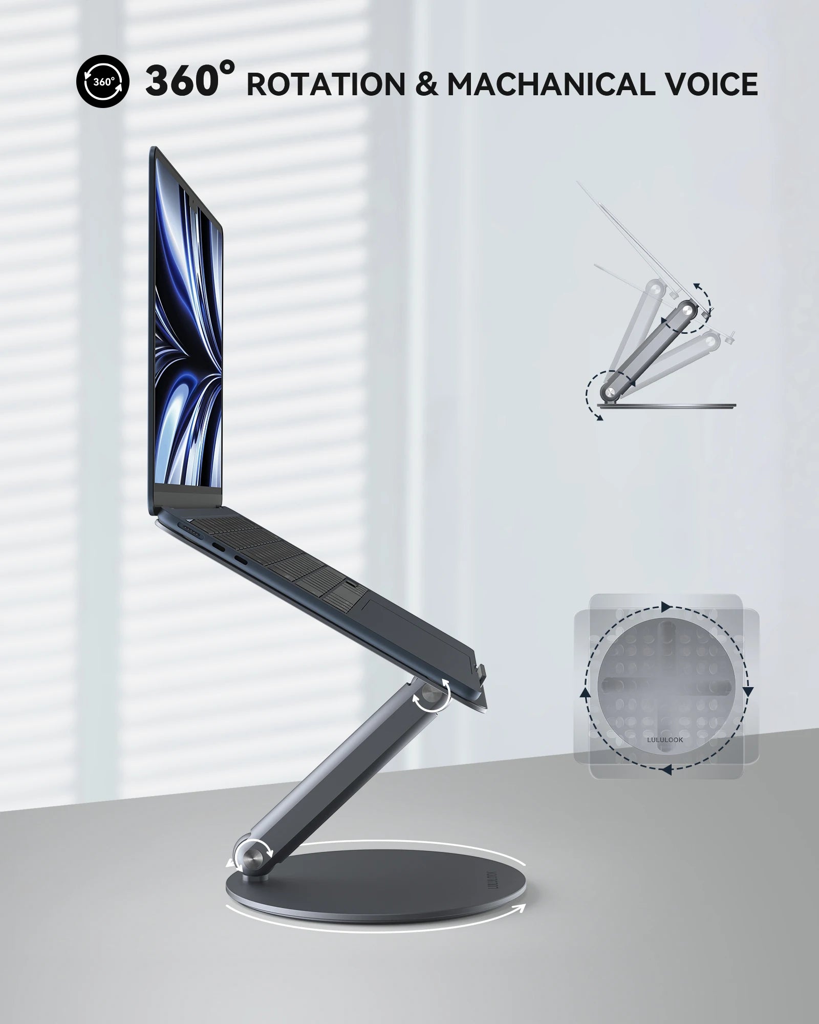 LULULOOK Laptop Stand (360° Rotating & Foldable) - WinSupport Tech