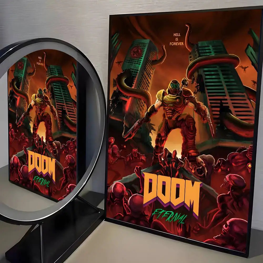 Cool Movie D-Doom Poster Art HD Canvas Advanced Aesthetic Printing Paper Wall Art for Living Room Home Decor