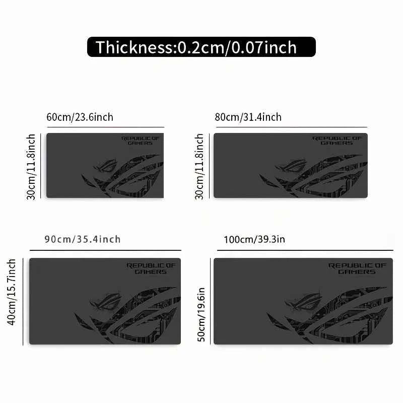 1pc Large Gaming Mouse Pad ROG Circuit Board Design Anti-Slip Rubber Base Extended Desk Mat for Office Gaming Setup PC Accessory