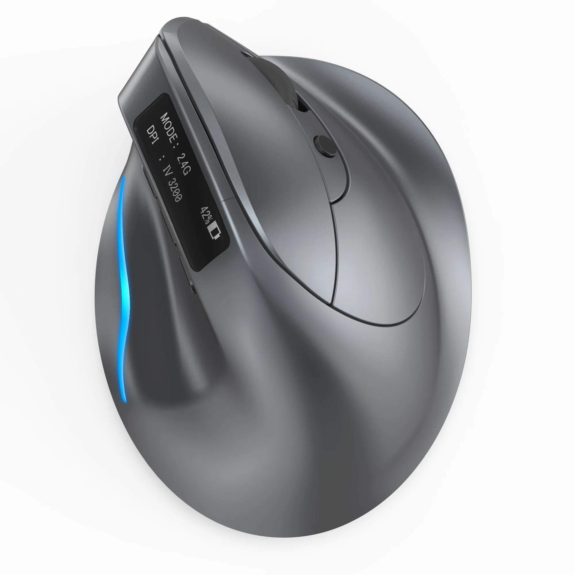 Lefon F26C Vertical Wireless Mouse, Ergonomic Bluetooth Optical Gaming Mouse with OLED Display, Rechargeable for PC Laptop