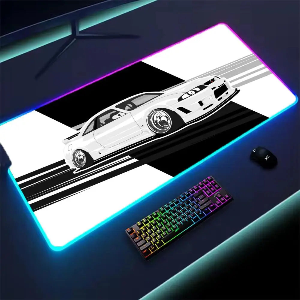 Car Super Cool RGB Mousepad Computer Table Mat Gaming Mouse Pad Gamer Accessories LED Backlit Keyboard Cabinet Mousepad Deskmat - WinSupport Tech