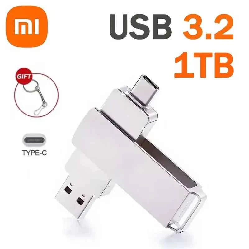 Xiaomi USB 3.2 16TB USB Flash Drive Memory Type-C 2-In-1 8TB 4TB OTG Pendrive 2TB High Speed Flash Disk 1TB For PC Laptop