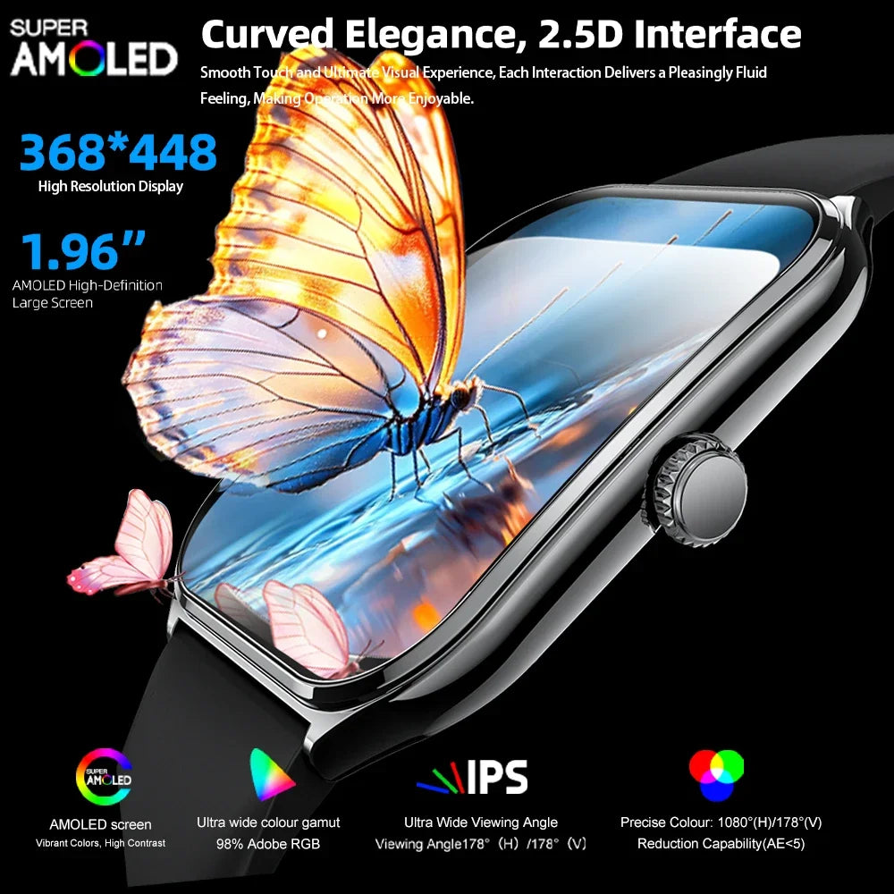 New Ultra Thin Smart Watch men 1.96