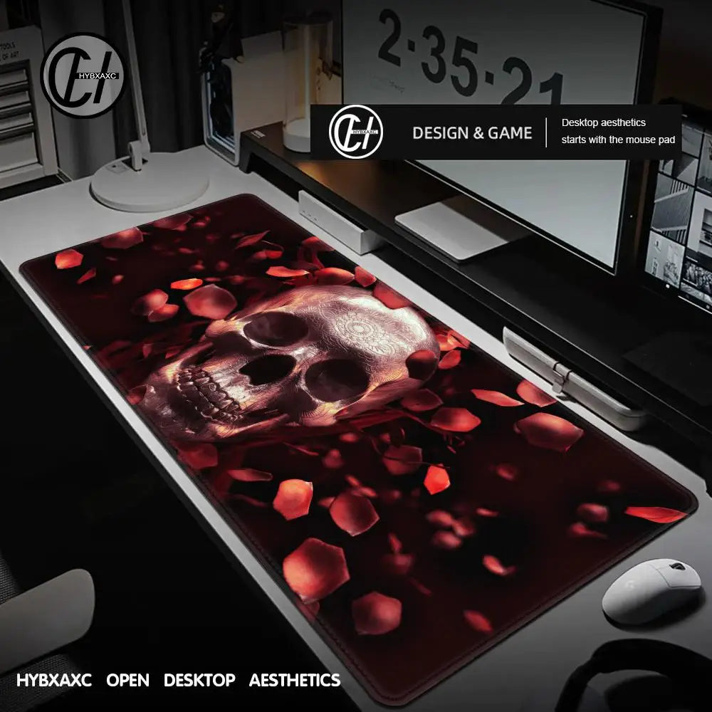 1 pc Red Skeleton skull Gaming Mouse Pad Large Computer Mousepad PC Gamer Mause Mat Laptop Office Mausepad Keyboard Mat Desk Pad