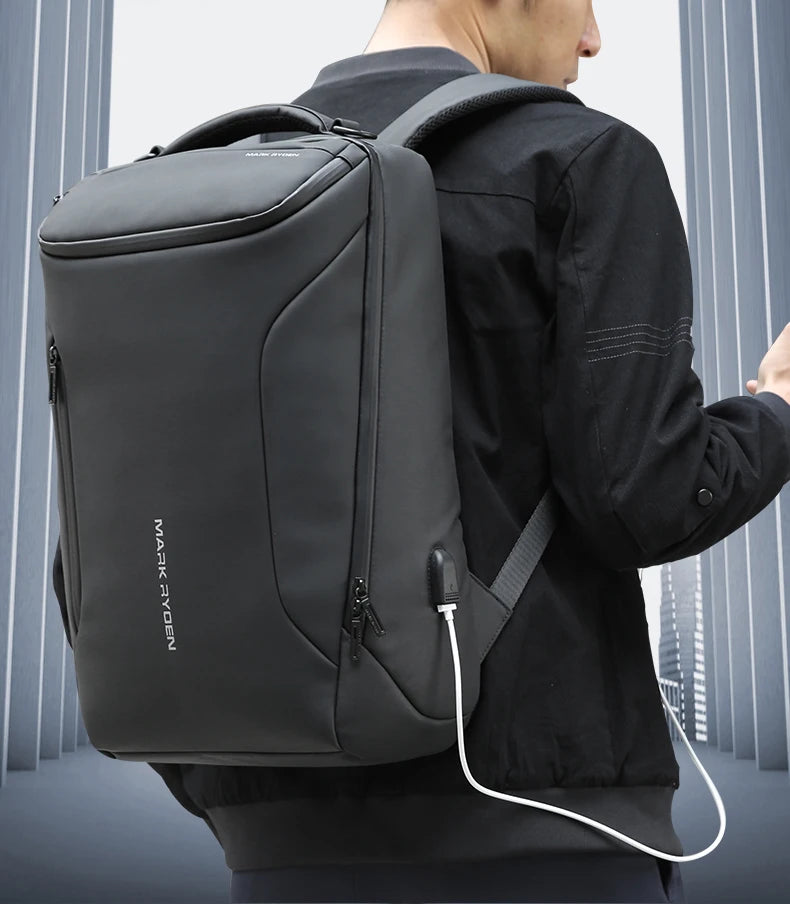Mark Ryden 2025  Anti-Thief Fashion Men Backpack Multifunctional Waterproof 15.6 Inch Laptop Bag Man USB Travel Charging Bag