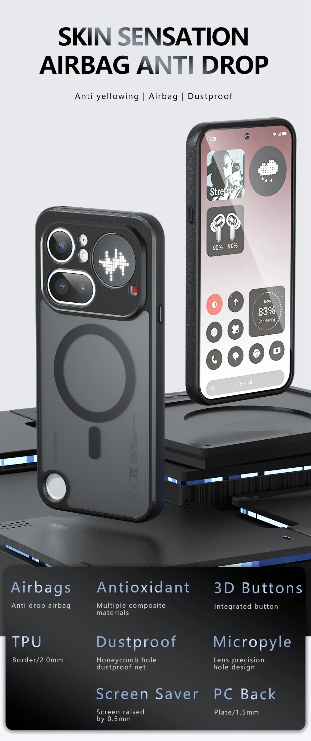For Magsafe Magnetic Wireless Charging Case For Nothing Phone 4A Pro NothingPhone4A NothingPhone4APro Shockproof Back Coque