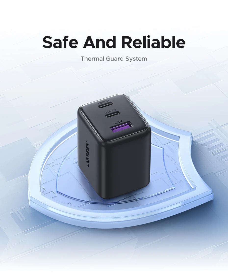 【US Plug】UGREEN 30W GaN Charger Mini PD 3.0 USB C Phone Charger For iPhone 17 16 15 Pro Max Samsung S25 Xiaomi Tablet iPad Air