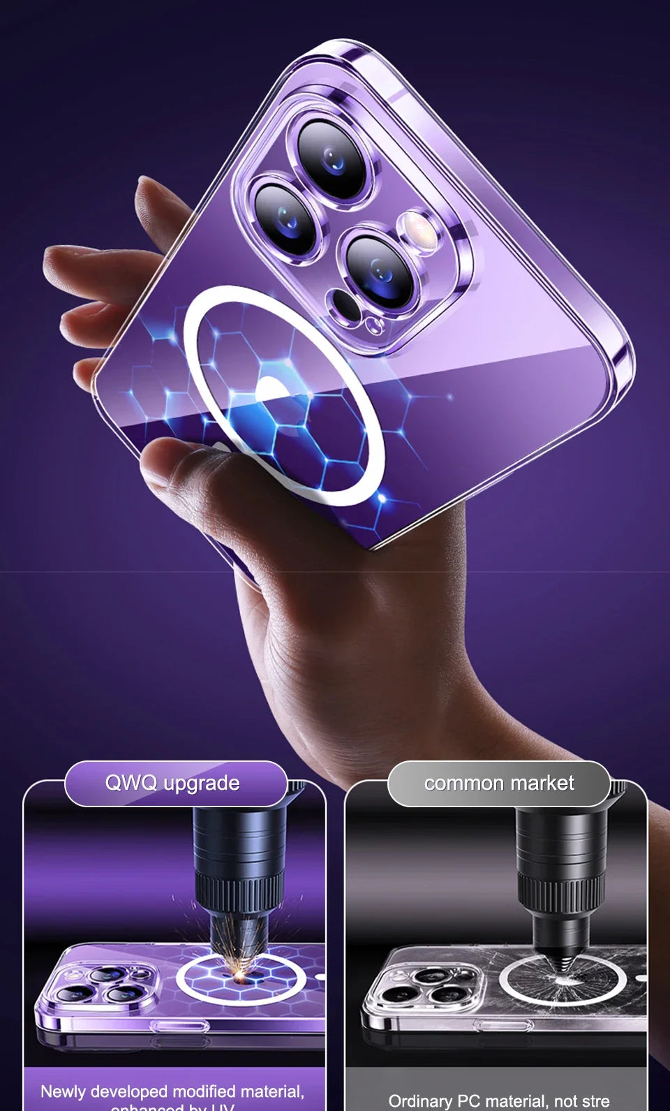 Magnetic Transparent Case For iPhone 15 14 11 13 12 16 Pro Max Plus For Magsafe Clear Wireless Charging Cases Phone Accessories