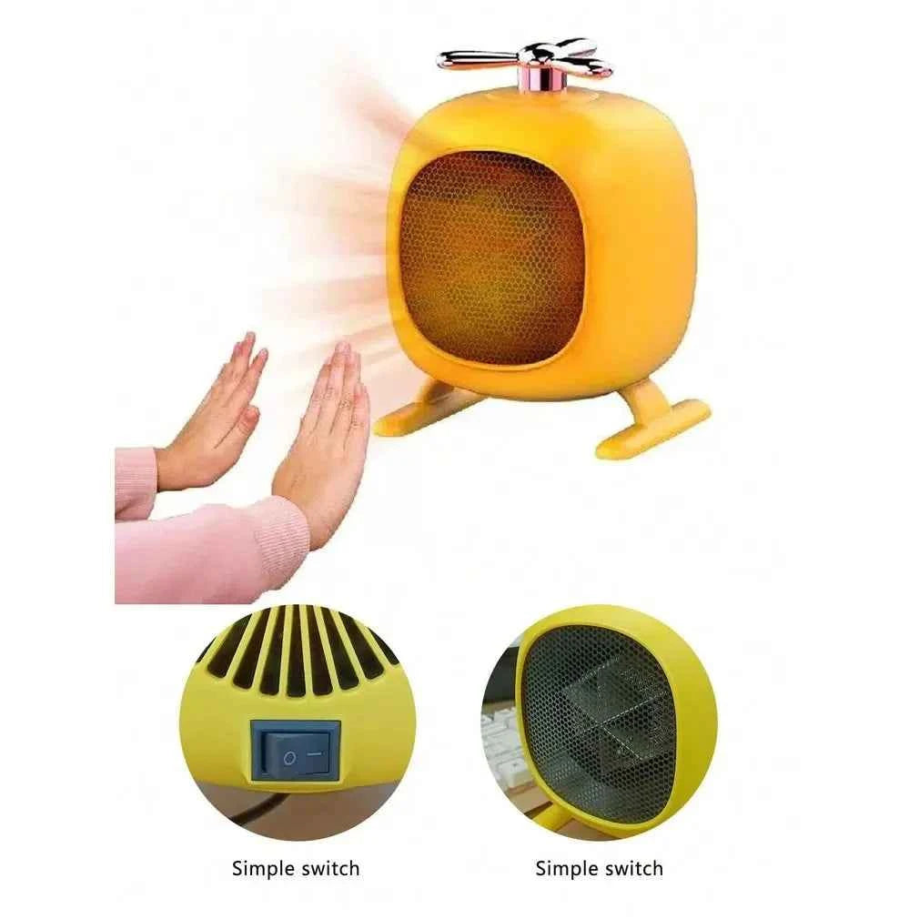 Mini portable heater novelty little cute low noise desktop room portable plug-in electric fan heater home home office winter
