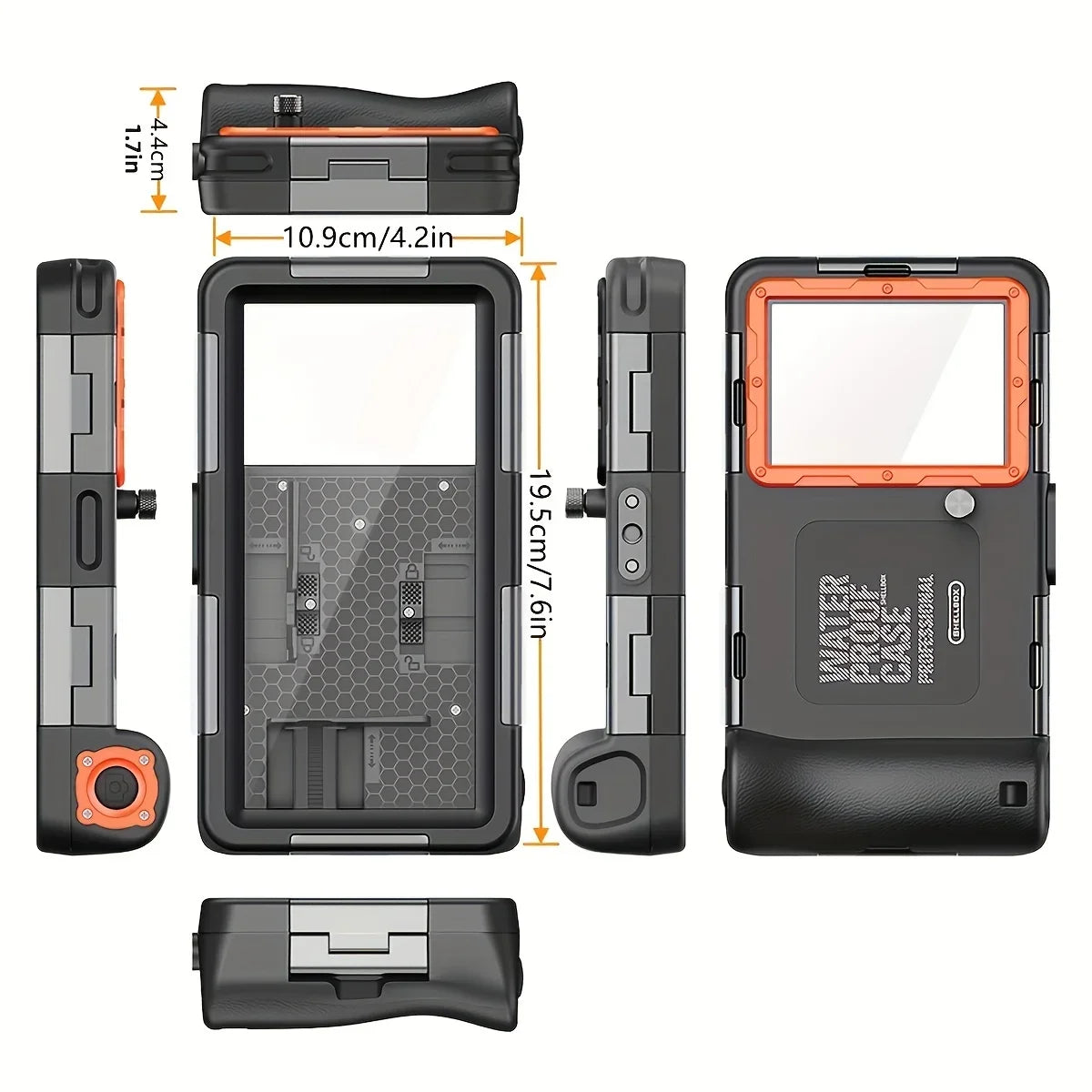 Waterproof Phone Case Holsters & 15m Diving 50ft Swimming Premium Protective Housing & Lanyard For iPhone Samsung 6.8