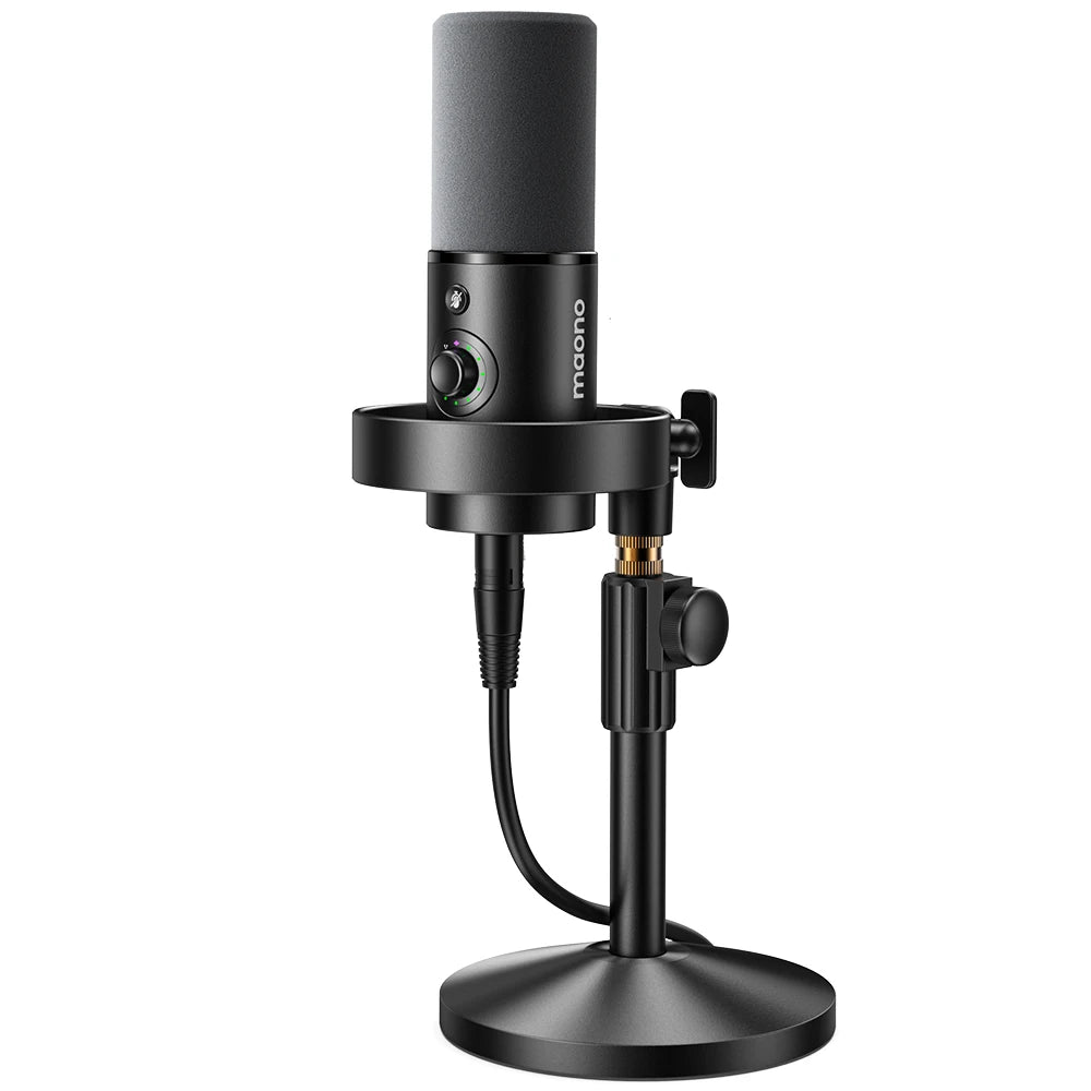 Maono PD300X Dynamic Microphone, XLR/USB, Podcast Recording Mic 192kHz24bit for Content Creation, Home Audio Studio, Noise Reduction - WinSupport Tech