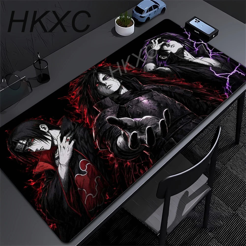 Anime N-naruto Itachi Uchiha Mouse Pad Gabinete Gamer Computer Big Deskmat Keyboard Gaming Accessories Mousepad Anti-slip Carpet