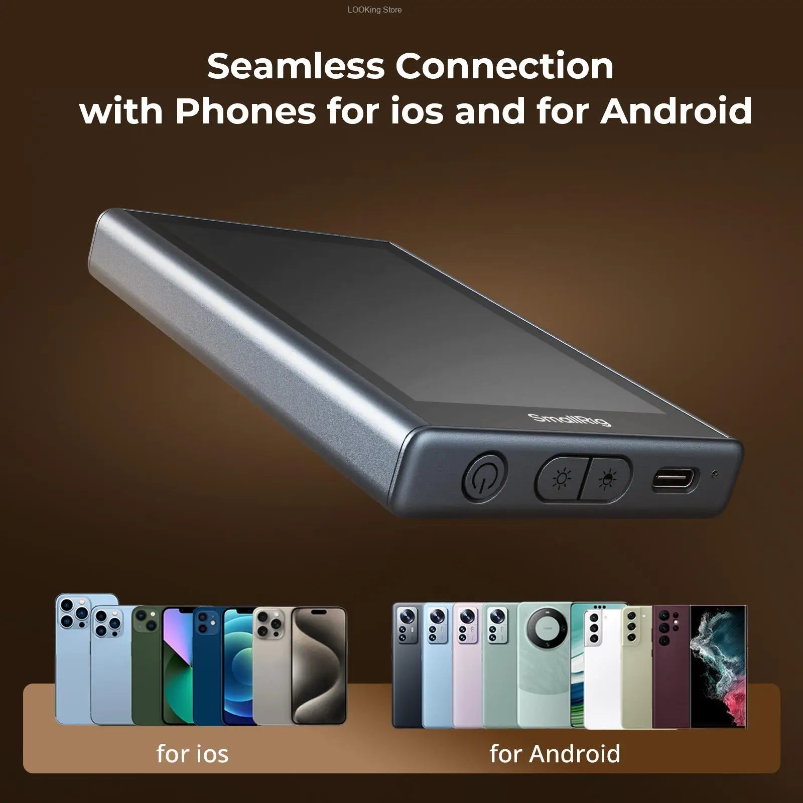 SmallRig Smartphone Wireless Magnetic Selfie Monitor Screen for iPhone for Huawei for Smartphone Rear Camera Selfie Vlog 4850