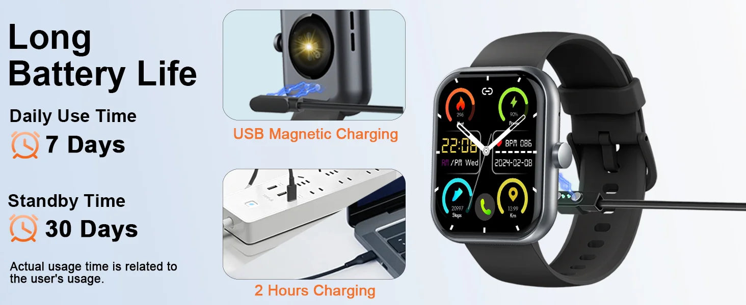 Smart Watch(Answer/Make Calls), 1.96