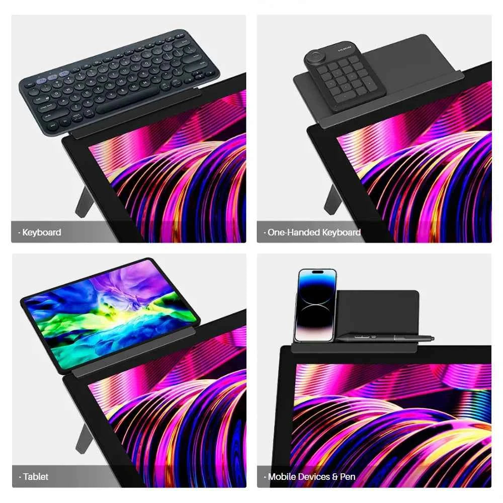 Huion Keyboard Holder 8.9 X 5.2 Inch Easy Install Keyboard Stand, Set on Kamvas Pro 24(4K) Kamvas Pro 27