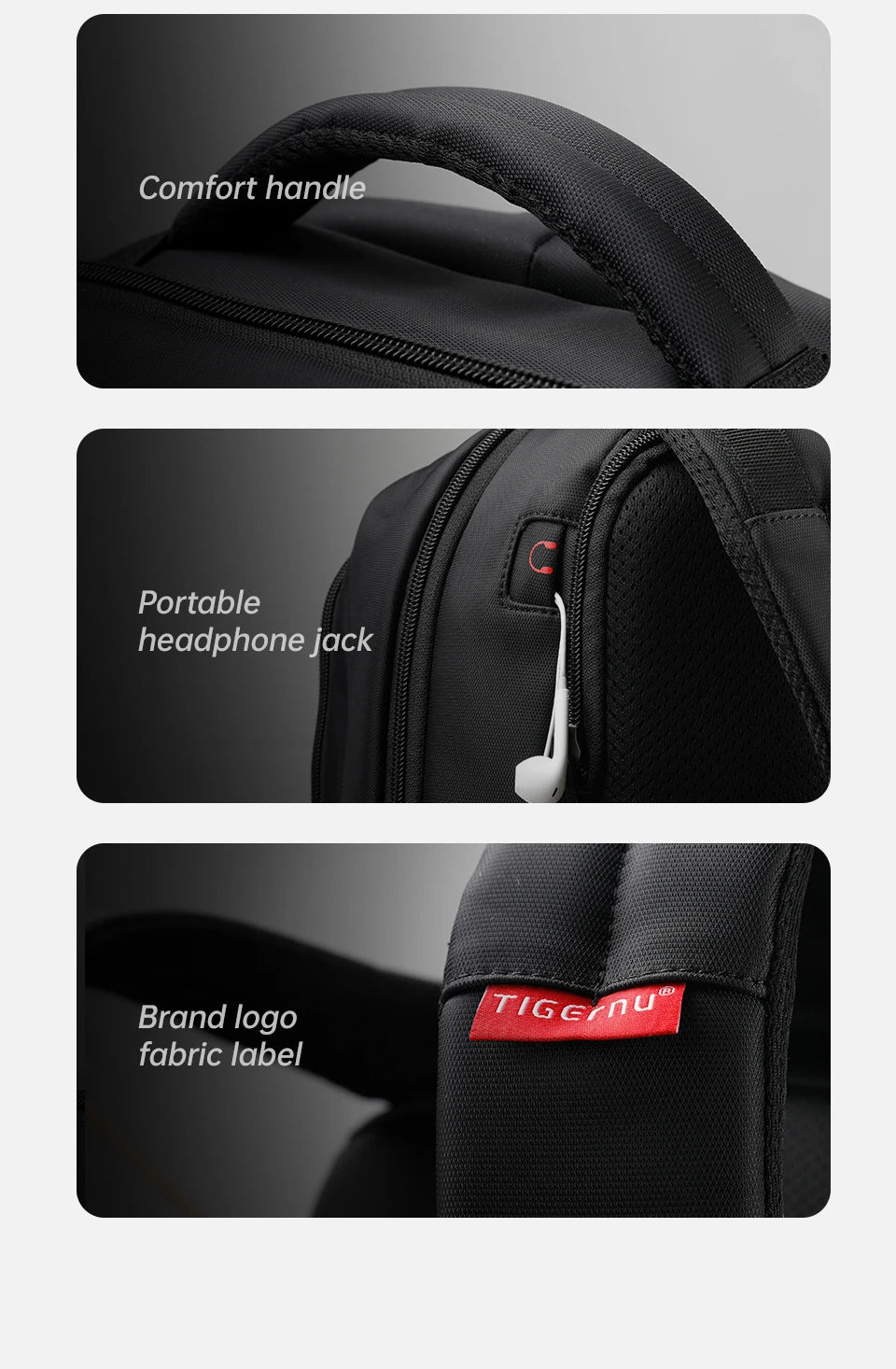 Tigernu Brand Nylon Waterproof Anti theft 15.6