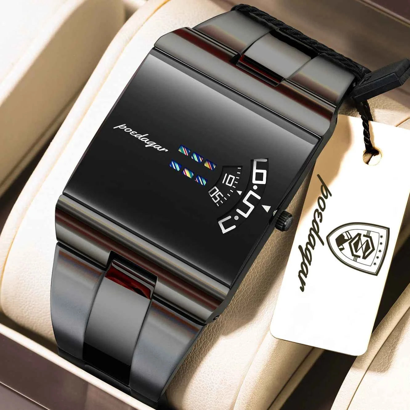 POEDAGAR Brand Business Man Watch Waterproof Stainless Steel Military Man Clock Quartz Casual Fashion Men's Watches Reloj Hombre