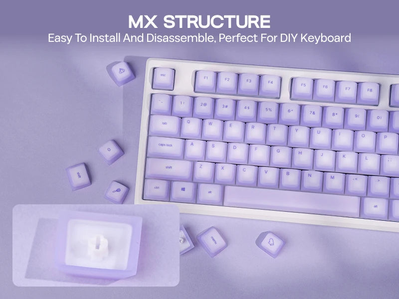 EPOMAKER AegisSil Keycap Set 113 Cherry Profile Silicone Material Keys for Cherry MX/Kailh/Outemu/Gateron Mechanical Keyboard