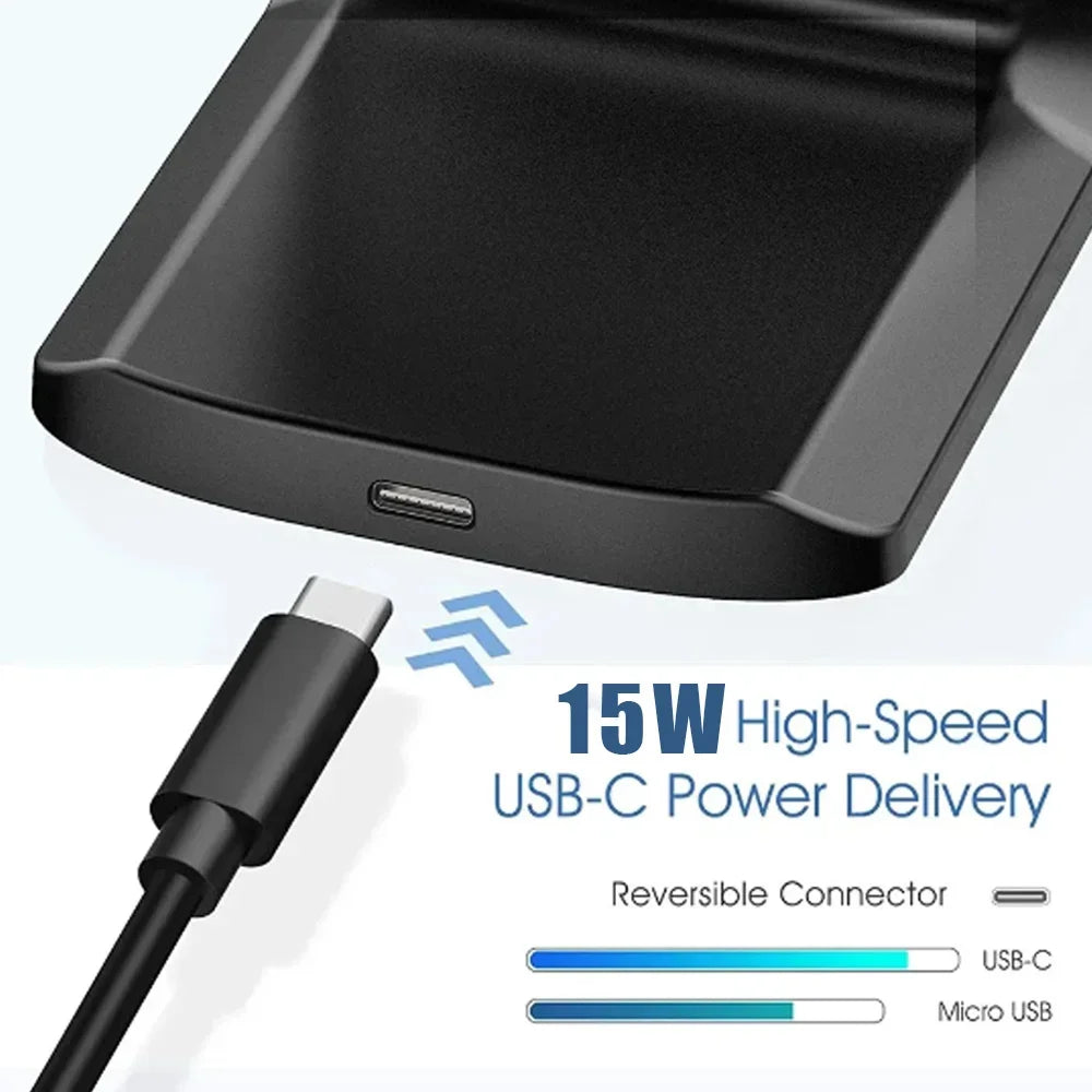 30W Fast Wireless Charger Stand Pad for iPhone 17 16 15 14 13 -11/XR, Samsung Galaxy S25/S26/S21/S20, Xiaomi 17 15 14, Huawei