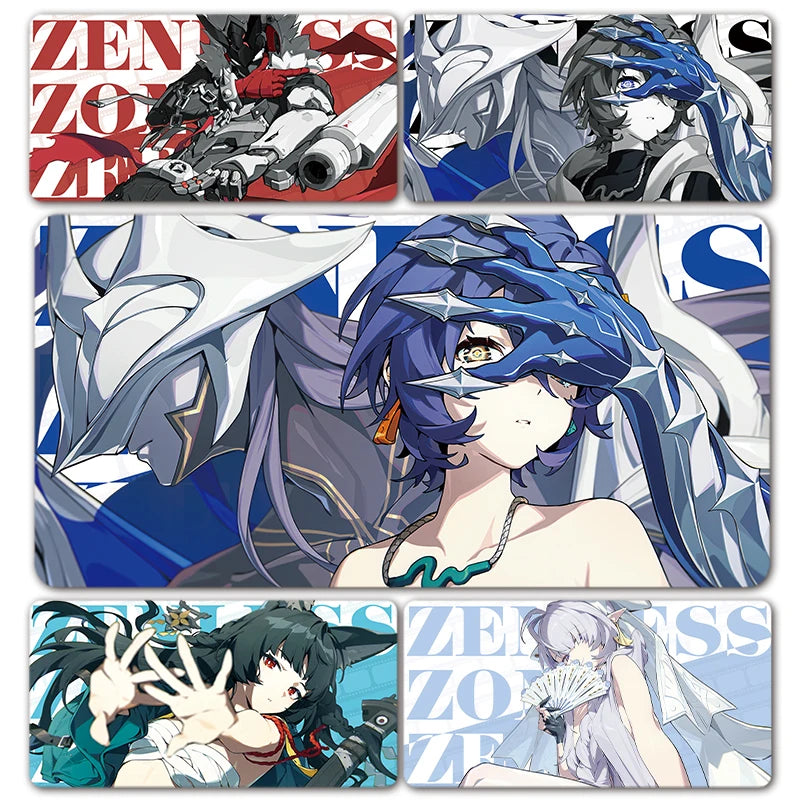 New Design Zenless Zone Zero Mouse Pad Promeia Starlight Billy Cissia XXL Large Mousepad Keyboard Pad Desk Mat Keyboard Mats
