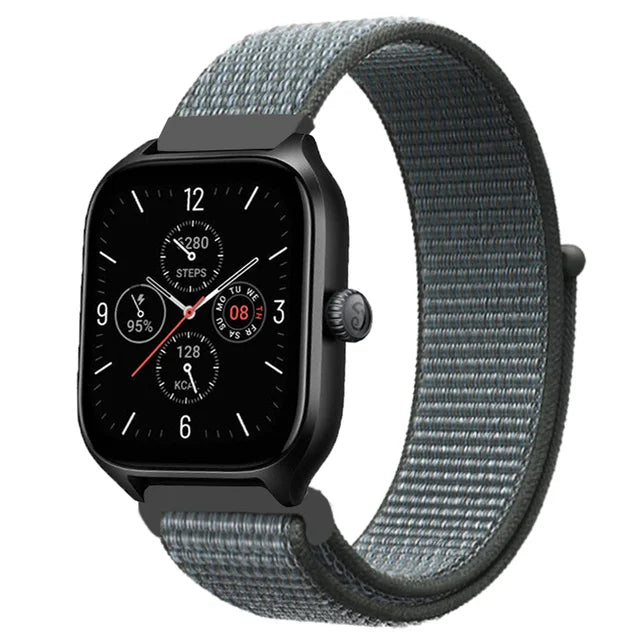 20mm 22mm Nylon Loop Strap for Amazfit GTR 42 47mm/GTR2/2e/3/3 Pro/4/GTS/GTS2/mini/3/4 Bracelet for Amazfit Bip-U-S/Stratos 2 2S