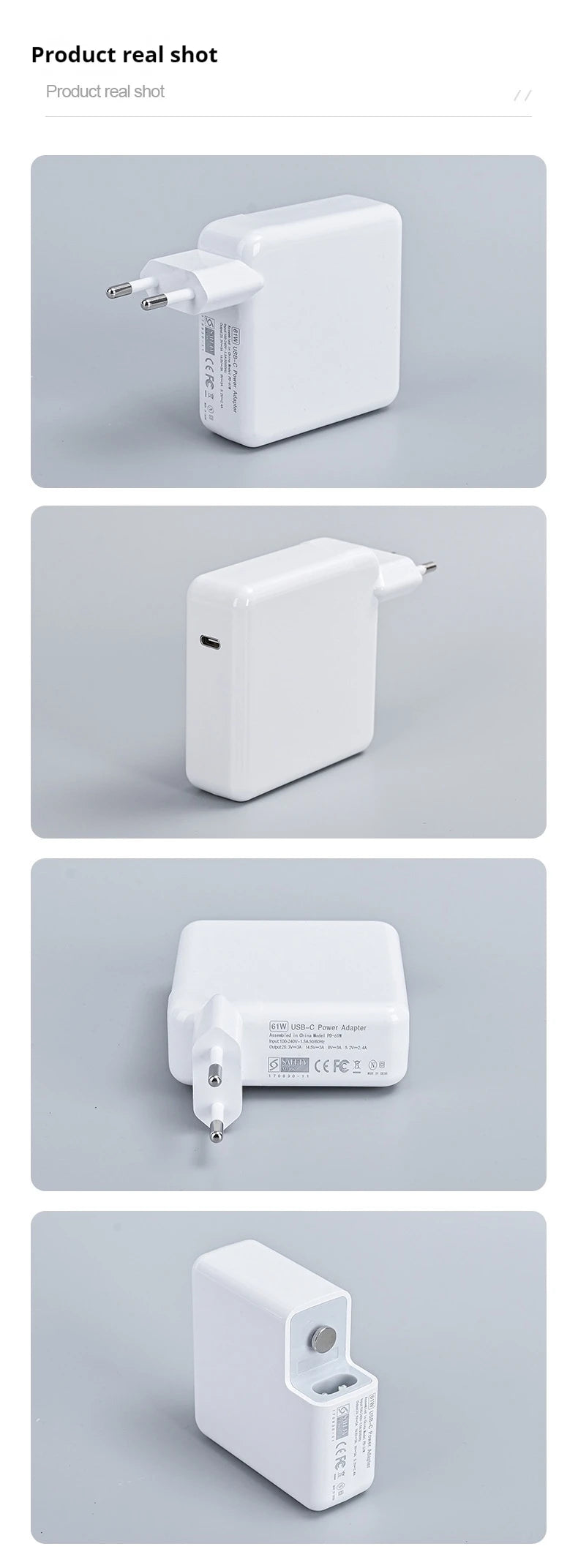 30W 61W 87W 96W USB C PD Charger Power Ac Adapter for MacBook Pro16 15 13 Inch New Air 13 Inch 2020/2019/2018 Works with Type C