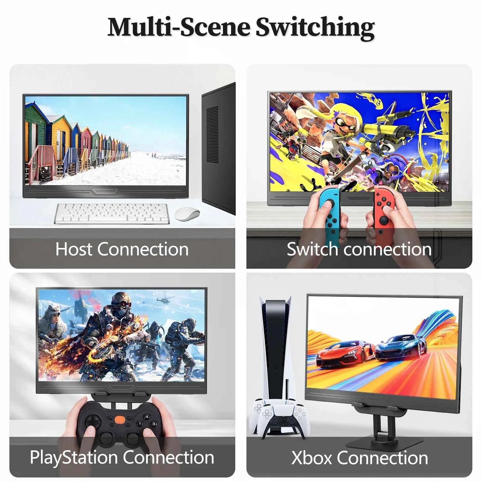 VEOUT 13.3inch Small Portable Monitor for Laptop, IPS 1080P USB HDMI Travel External Second Screen for Mac Phone PS5 Xbox Switch
