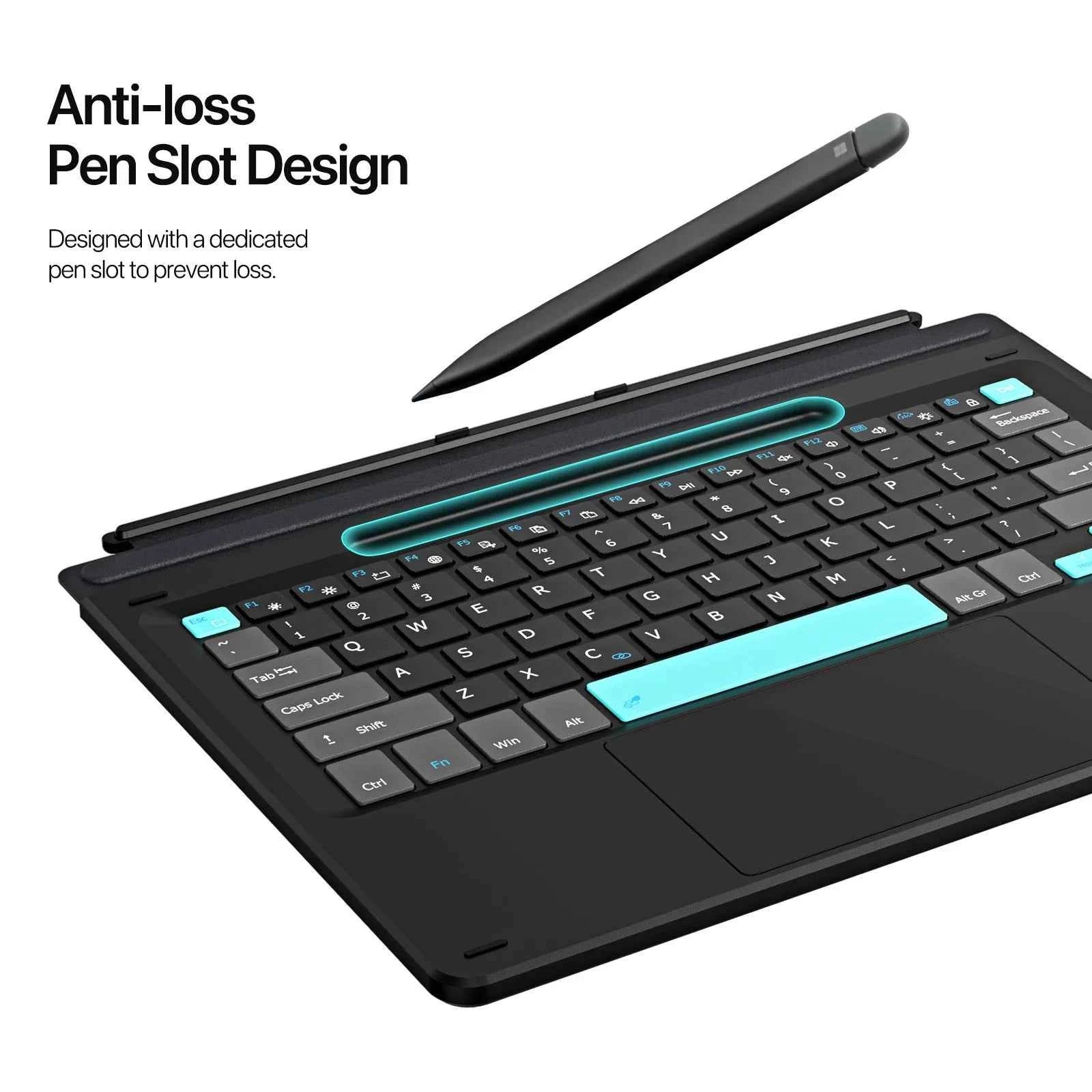 DUXDUCIS Bluetooth-Compatible Magnetic Ultra-Slim Keyboard For Microsoft Surface Pro 8/9/X/10/11 with Touchpad Backlight