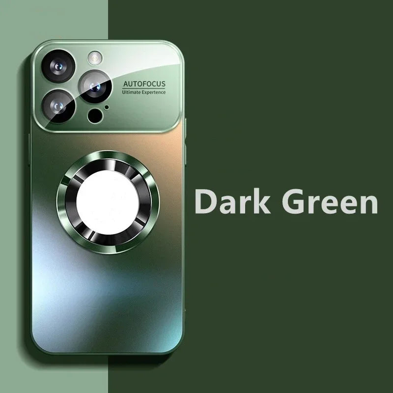 2026 New Titanium Metallic Matte Case For iPhone 17 Air 16 15 14 13 12 11 Pro Max Plus For Magsafe Lens Camera Protection Cover