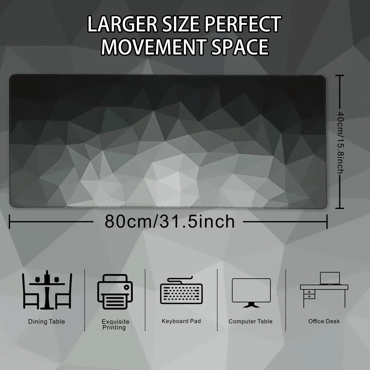 New Large Mouse Pads For Desk, Gaming Mouse Pad, Mouse Pad with Stitched Edges and Non-Slip Rubber Base, Extended And Thickened
