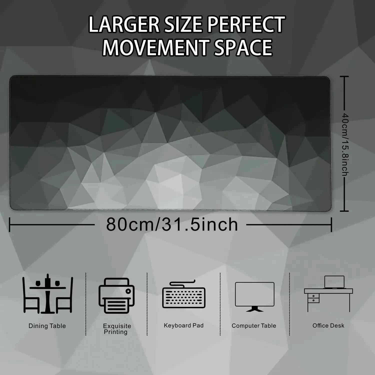 New Large Mouse Pads For Desk, Gaming Mouse Pad, Mouse Pad with Stitched Edges and Non-Slip Rubber Base, Extended And Thickened