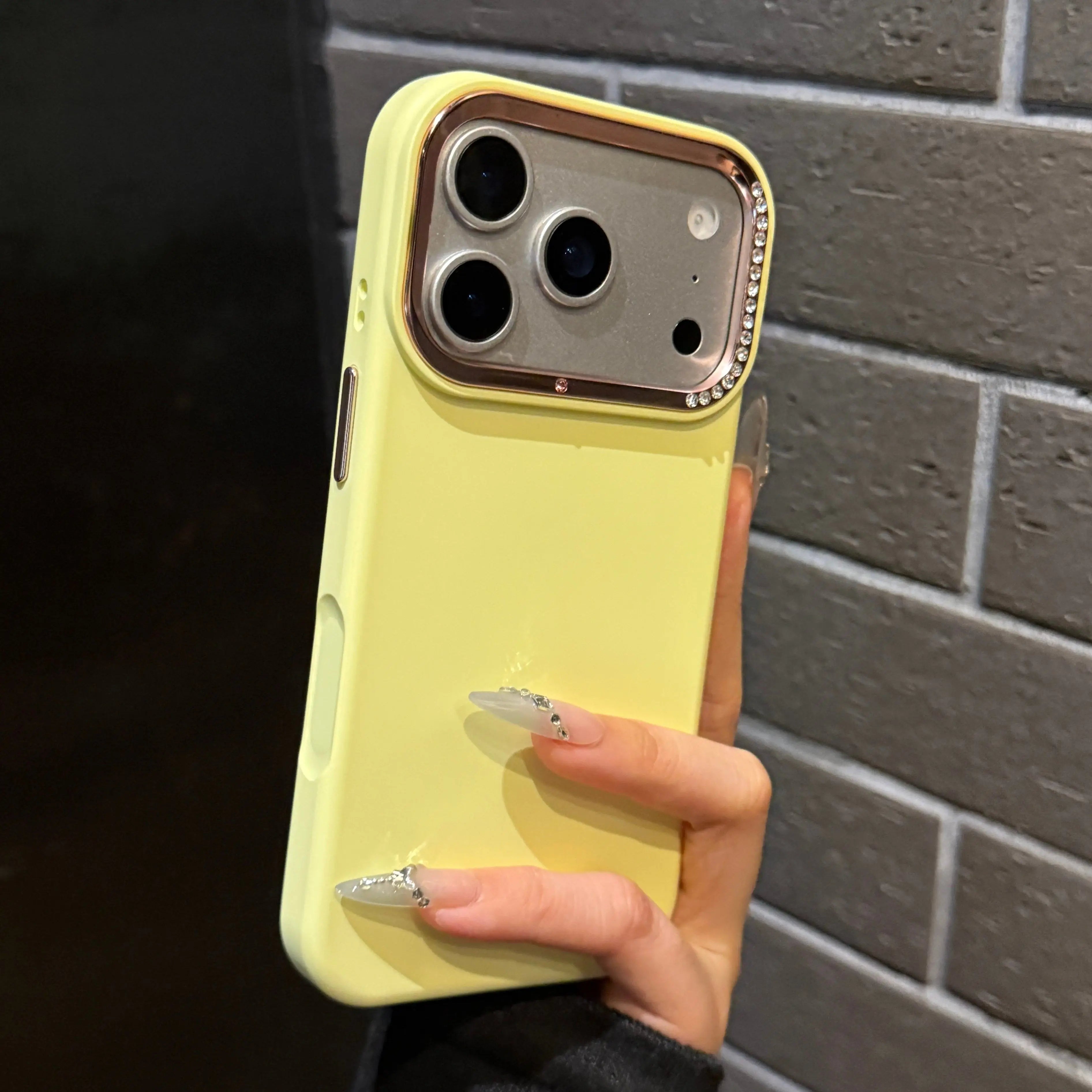 Rhinestone Silicone Phone Case for iPhone 17/16/15/14/13/12/11 pro Max - Soft Comfortable Design Compatible with Multiple Models