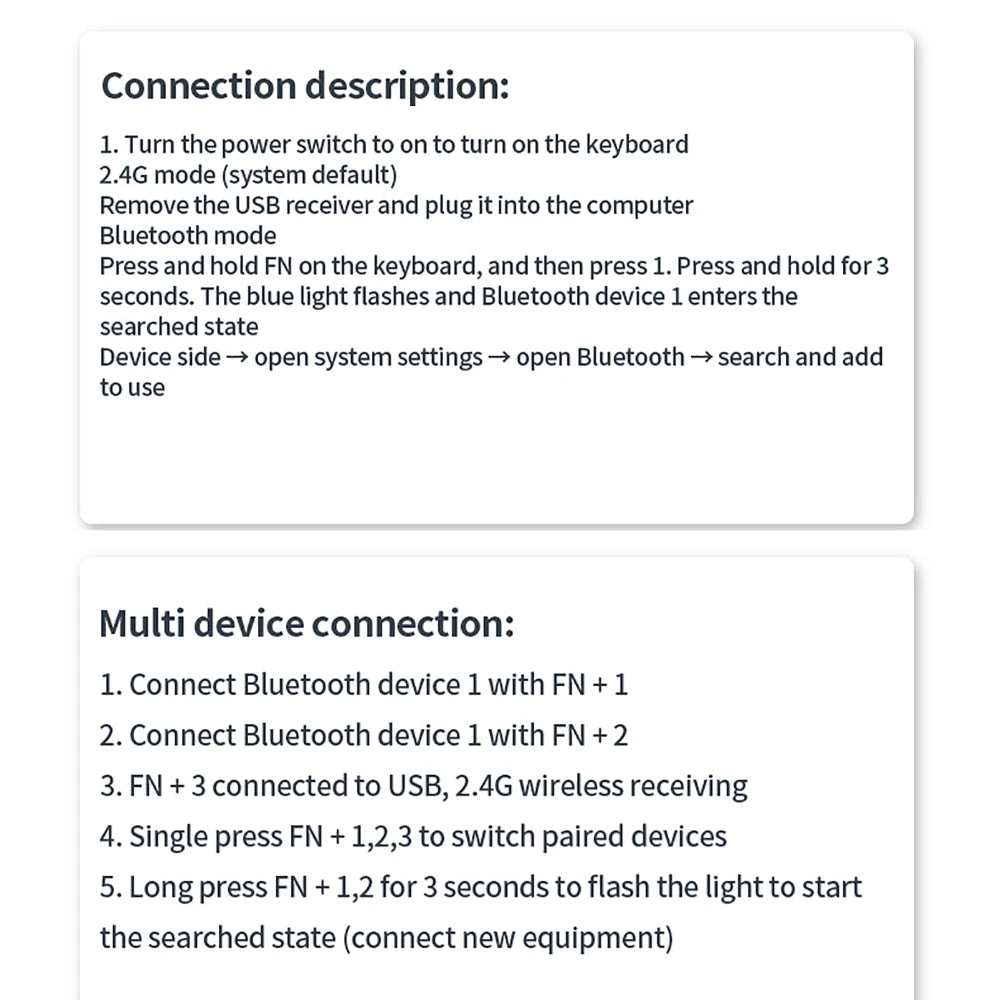 2.4G Wireless & bluetooth Keyboard Mouse Set Rechargeable Ultra-thin Computer Office Gaming Silent Slim Keyboard Mouse for ipad