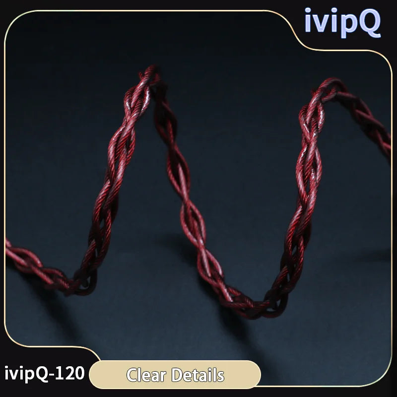 ivipQ 26AWG 7N OCC Palladium Plated L-type Modular Plugs 3-in-1 Earphone Upgrade Cable With MMCX/2PIN/0.78mm/QDC/N5005 For AKG
