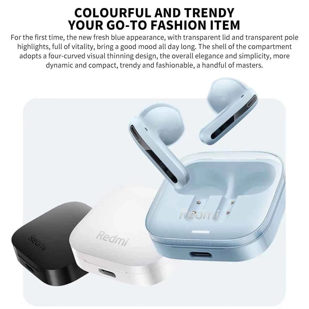 New Redmi Buds 6 Vitality Edition Bluetooth 5.4 Noise Reduction Earphone 30H Battery Life 5 Tuning Modes Wireless Headset
