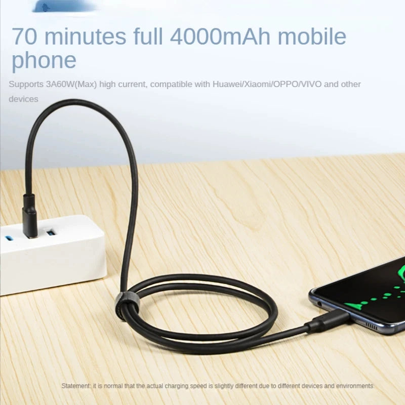 USB3.2 10Gbps Cable USB Type A to USB C 3.2 Gen2 Cable Data Transfer USB C SSD Hard Disk Cable 3A 60W QC 3.0 Fast Charging 1m 2m