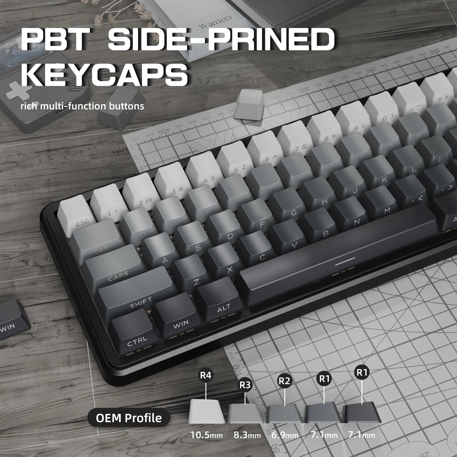 ATTACK SHARK X66 60% Wireless Mechanical Gaming Keyboard with Knob,3-Mode Gasket Hot Swappable Custom Keyboard with Coiled Cable