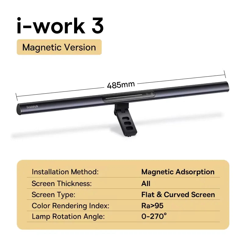 Baseus i-Wok 3 Series Magnetic Computer Screen Light - WinSupport Tech