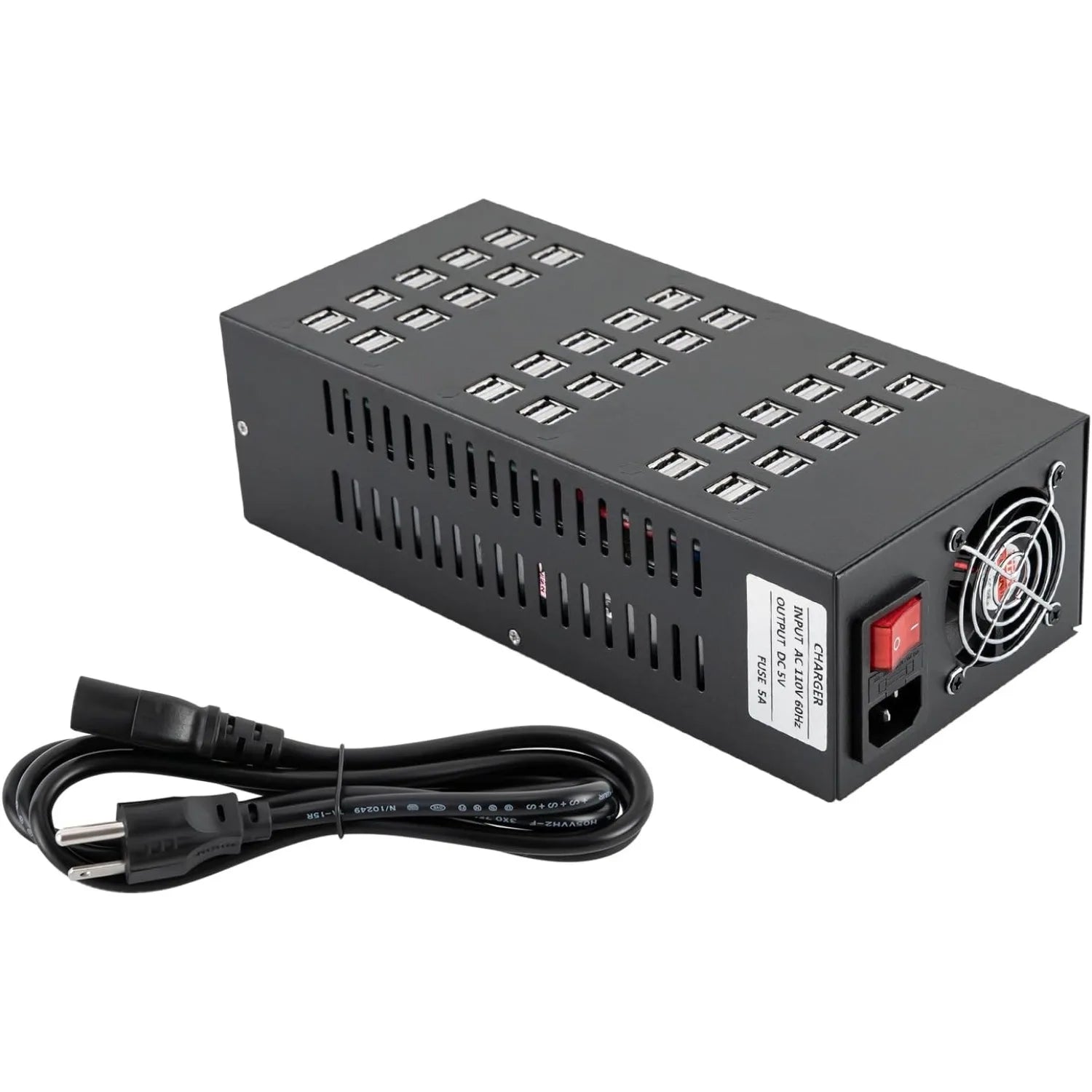 60 Ports USB Charging Station Hub Desktop Cell Phone Charger Organizer, 30 USB Interfaces, 400W