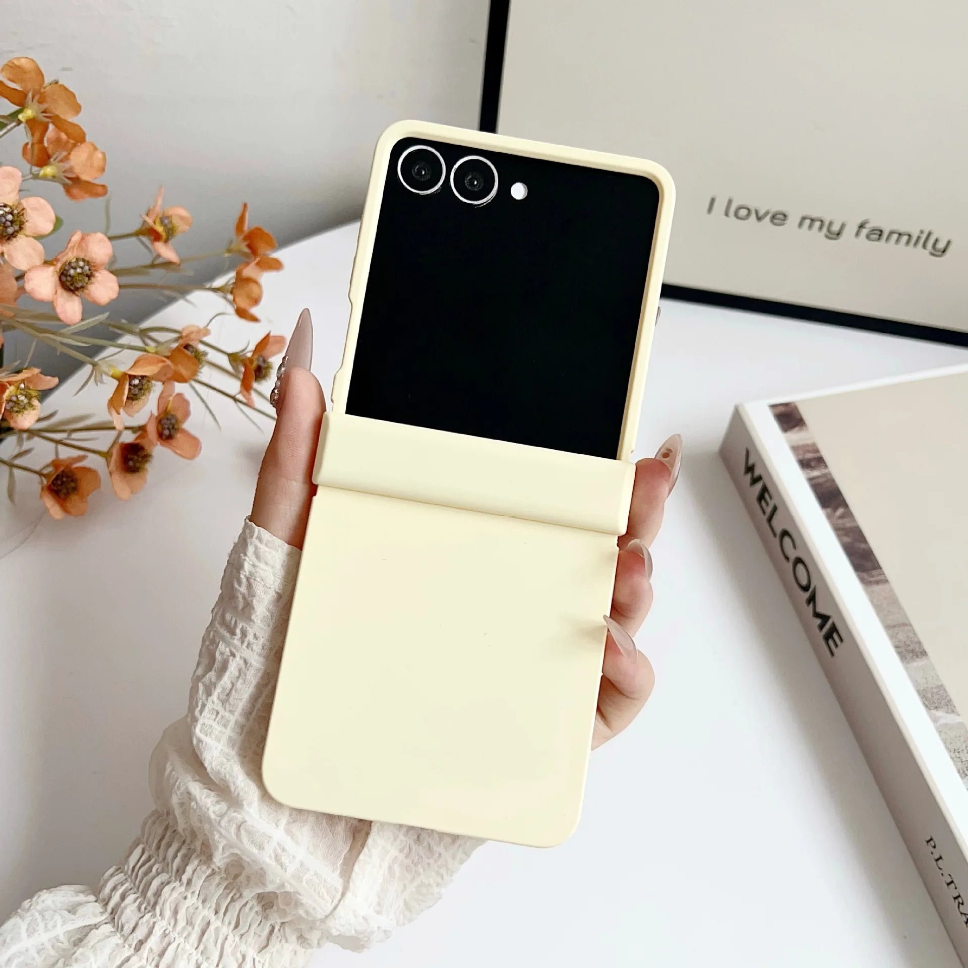 Dopamine Candy Color Matte Phone Case for Samsung Galaxy Z Flip 7 FE 6 5 Flip 4 3 5G Hinge Protective Hard Back Cover
